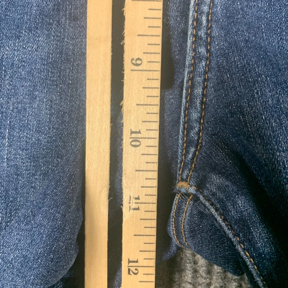 Express Jeans Womens 0 Blue Cropped‎ Skinny High Rise Ripped Distressed 28x25